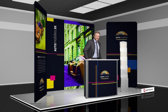 Messe-Set Budget 8 für 4x2 m Standfläche Messe-Set Budget 8 für 4x2 m Standfläche
