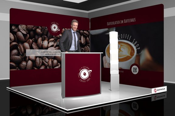 Messe-Set Budget 5 für 3x3 m Standfläche Messe-Set Budget 5 für 3x3 m Standfläche